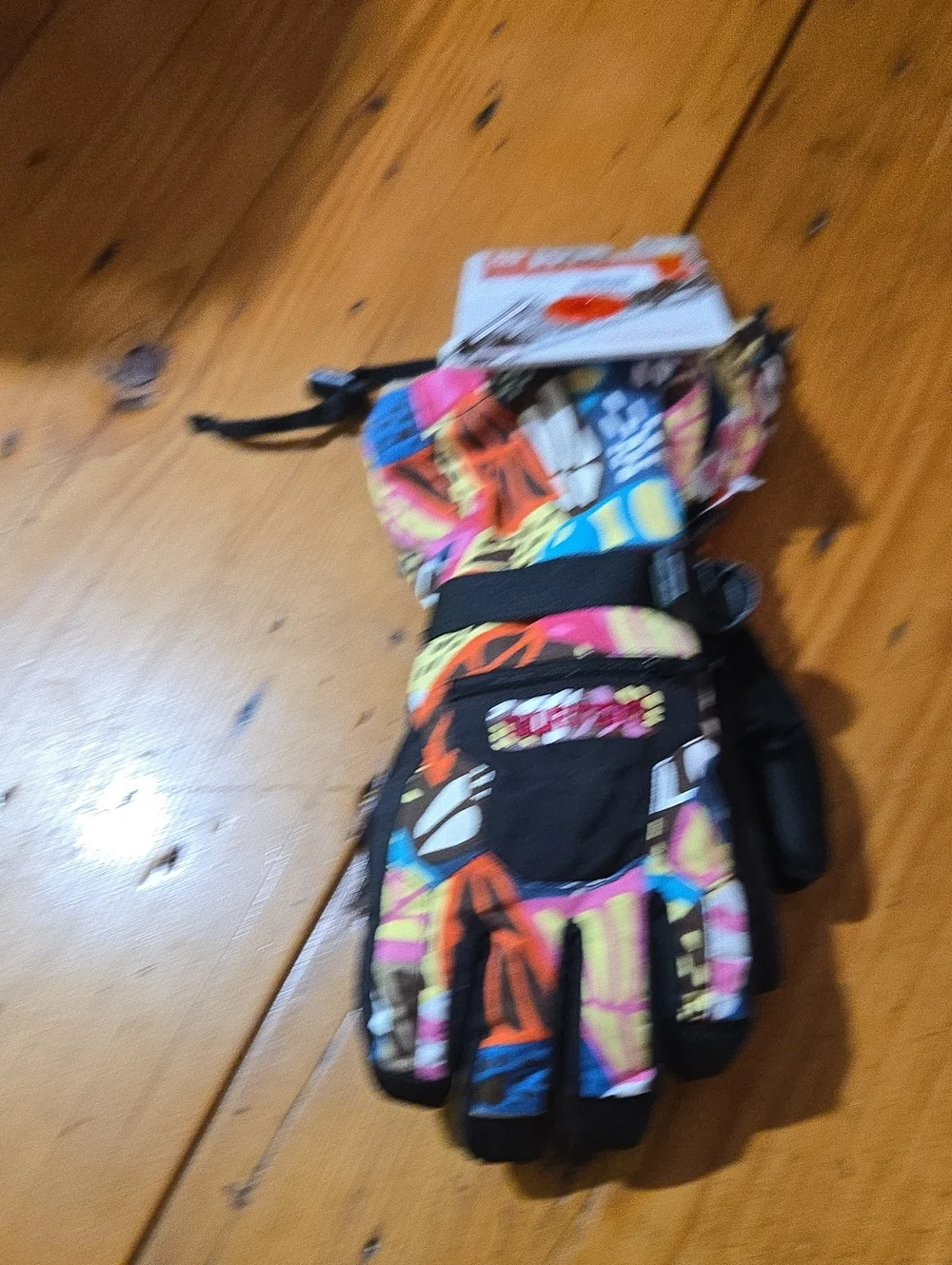 Nwt Burton Red and White Youth Vent Glove Sz L